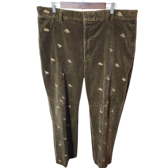 Polo Ralph Lauren Men 40L Corduroy Pants Fly Fishing Embroidered‎ - Picture 4 of 11